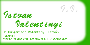 istvan valentinyi business card